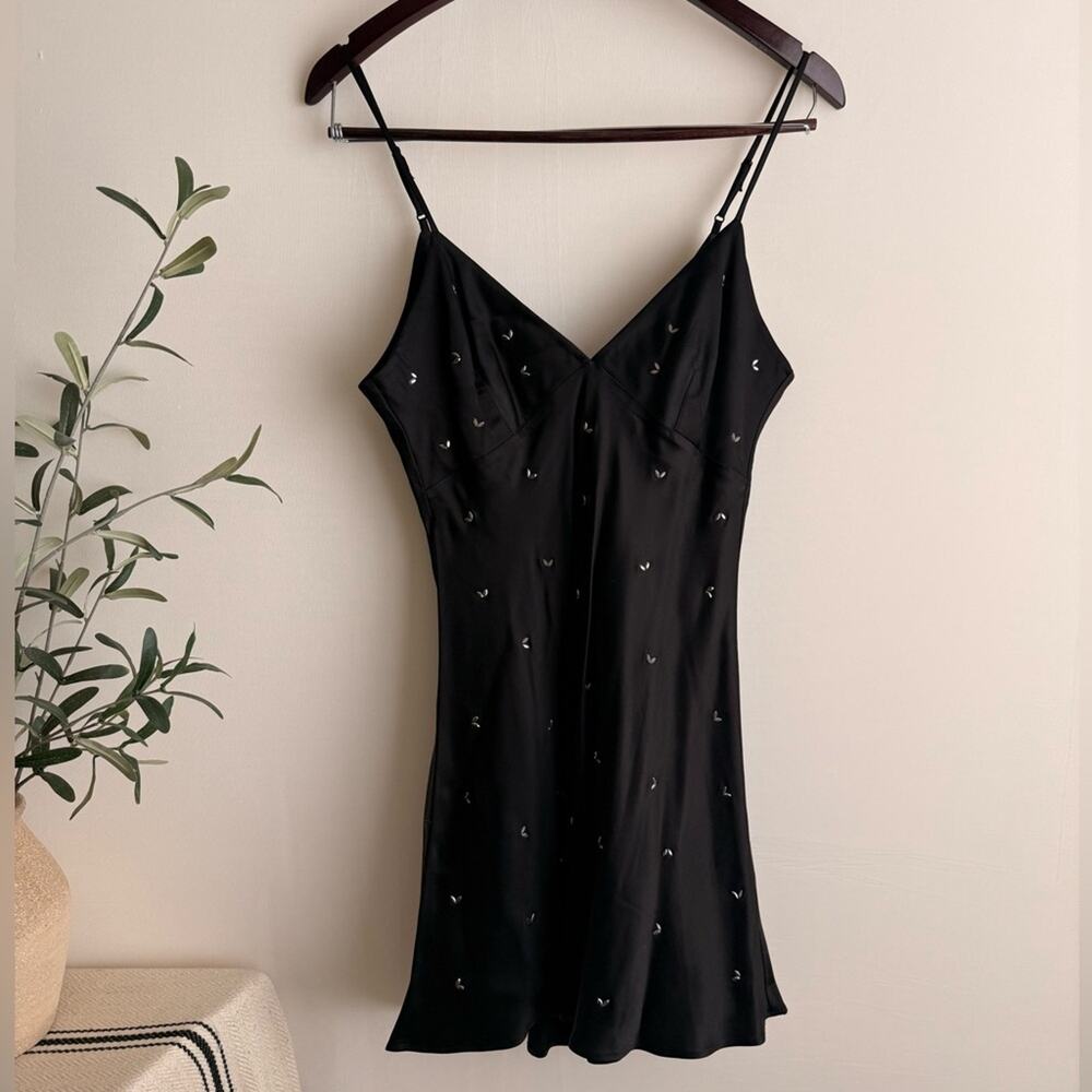 Zara NWT Jewel Trim Strappy Mini Dress Size M